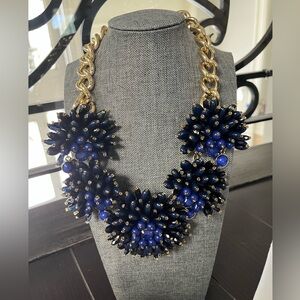 Banana republic blue statement necklace and earrings. Worn once.